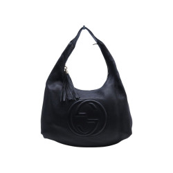 sac a main gucci soho hobo 282304 cuir graine noir
