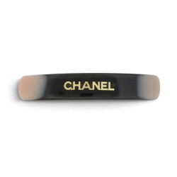  barette chanel 2001 en resine bicolore metal