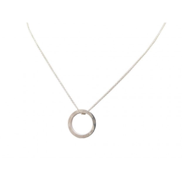 NEUF COLLIER PENDENTIF TIFFANY & CO 1837 CERCLE 1837 LARGE ANNEAU EN ARGENT 260€