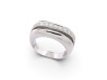 bague poiray quadrille t59 en or blanc 18k 11.4gr rang