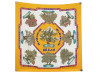 foulard hermes bonsai carre 90 en soie jaune