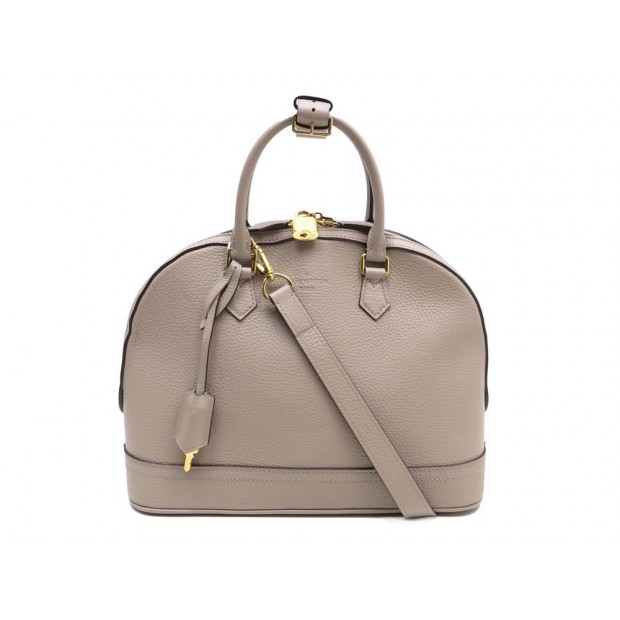 NEUF SAC A MAIN LOUIS VUITTON CUIR TAURILLON TAUPE MM BANDOULIERE 