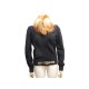 BLOUSON GUCCI 40 PEAU LAINEE ASTRAKAN COL RENARD VESTE 