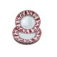 LOT DE 4 ASSIETTES A PAIN HERMES BACON DU GUADALQUIVIR PORCELAINE BOITE 280€