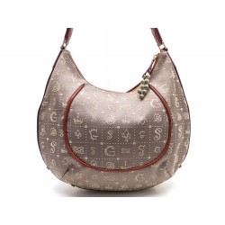 SAC A MAIN LANCEL DALIGRAMME DALISCRETION A05172 TOILE BEIGE CUIR HAND BAG 690€