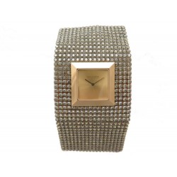 MONTRE DANIEL SWAROVSKI MANCHETTE STRASS 29 MM QUARTZ EN ACIER DORE WATCH