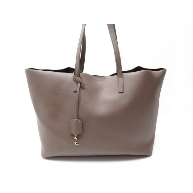 SAC A MAIN SAINT LAURENT SHOPPING CABAS CUIR TAUPE 