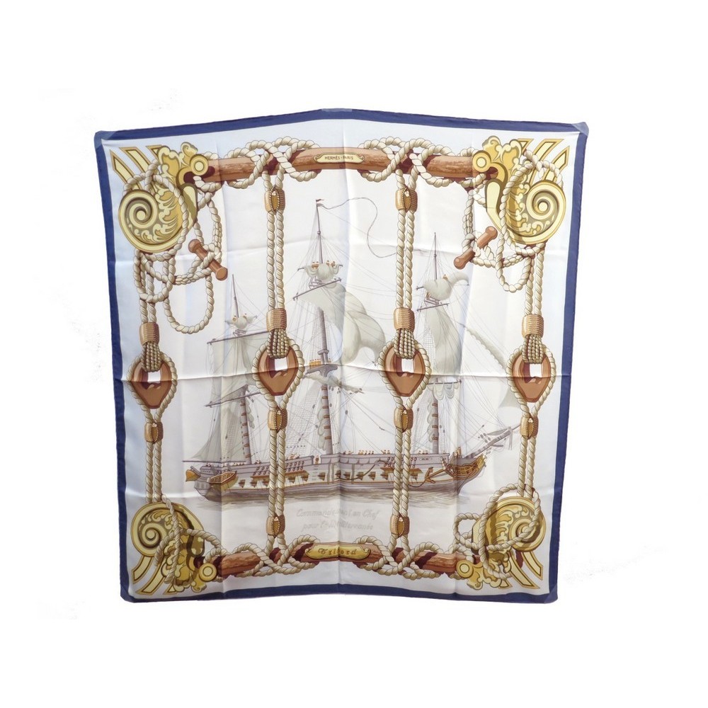 foulard hermes tribord abadie carre en soie