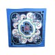 VINTAGE FOULARD HERMES WASHINGTON'S CARRIAGE LATHAM CARRE SOIE BLEU SCARF 345€