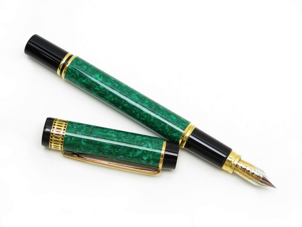 Stylo Plume Prestige WATERMAN MAN 100 Patrician - Vert - Plume Or Taille M - Excellent état Avec écrin