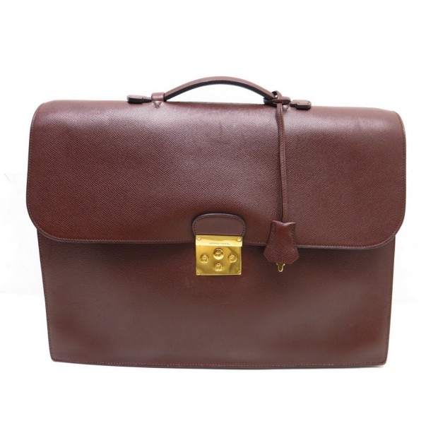 SAC A DEPECHES HERMES A CODE 40 CM CARTABLE EN CUIR EPSOM MARRON MALLETTE 5800€