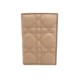 NEUF PORTE CARTES CHRISTIAN DIOR PANAERA EN TOILE CANNAGE BEIGE CARD HOLDER 360