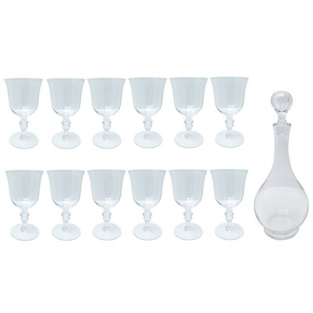 NEUF LOT 12 VERRES A VIN ROUGE BACCARAT VENCE CARAFE MONTAIGNE EN CRISTAL 1945€