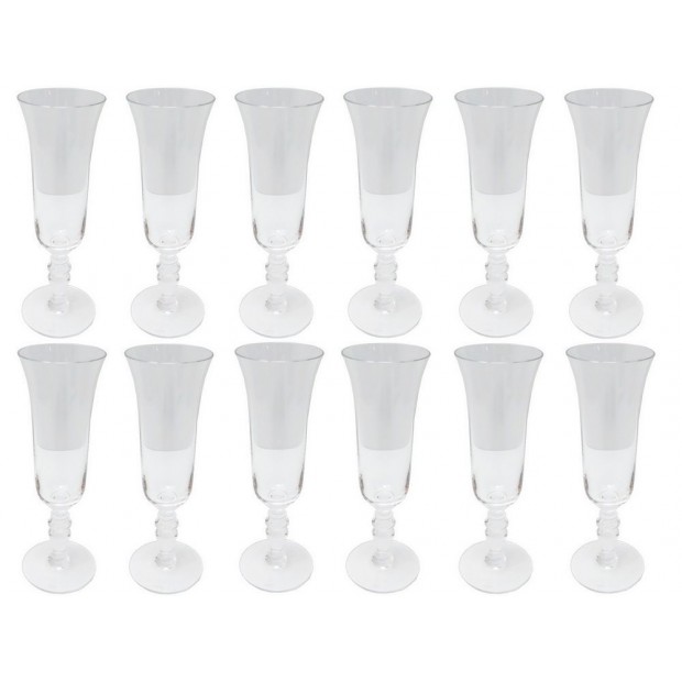 NEUF LOT DE 12 VERRES BACCARAT VENCE FLUTES COUPES A CHAMPAGNE EN CRISTAL 1440€