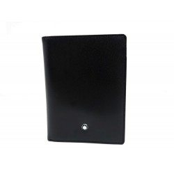 NEUF PORTEFEUILLE MONTBLANC MEISTERSTUCK 14177 5CC EN CUIR NOIR WALLET 360€