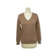 PULL ERIC BOMPARD V CINTRE S 38 EN CACHEMIRE & SOIE MARRON BROWN CASHMERE 170€