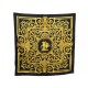 NEUF FOULARD HERMES LES TUILERIES EN SOIE NOIRE DORE CARRE 90 CM SILK SCARF 350€