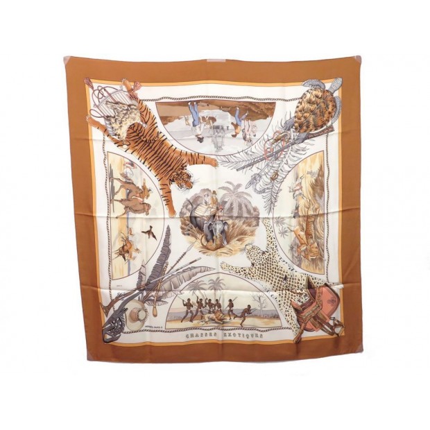 FOULARD HERMES CHASSES EXOTIQUES 1ERE EDITION DE 1980