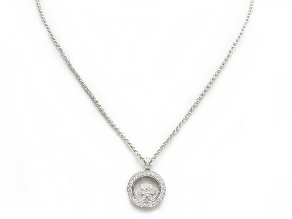  collier chopard happy snow flakes flocon or blanc