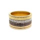 BAGUE BOUCHERON QUATRE CLASSIQUE LARGE T 55 25 DIAMANTS OR TRICOLORE RING 7500€