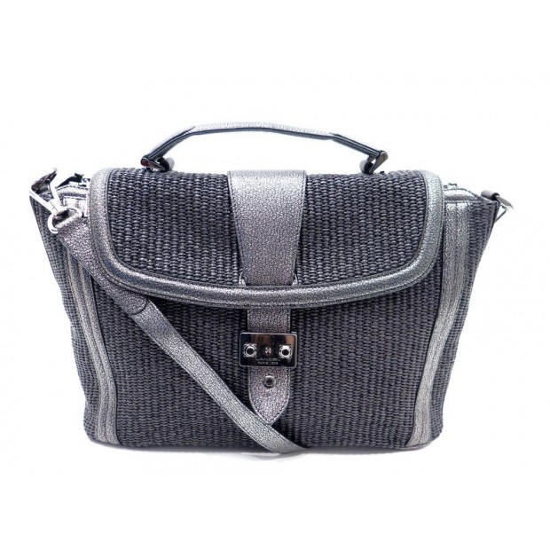 NEUF SAC A MAIN LANCEL JOSEPHINE GM TRESSE ARGENTE EDITION LIMITEE HANDBAG 1090€