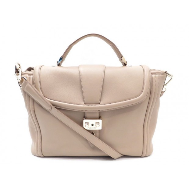 NEUF SAC A MAIN LANCEL JOSEPHINE GM CUIR BEIGE 