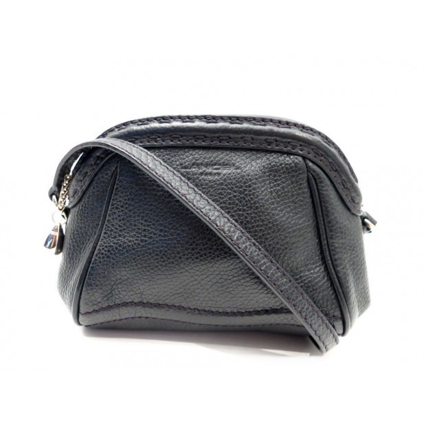 SAC A MAIN LANCEL POCHETTE BANDOULIERE CUIR NOIR 