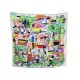 FOULARD HERMES MODERNISME TROPICAL EN SOIE BLANC MULTICOLORE CARRE 90 SCARF 350€