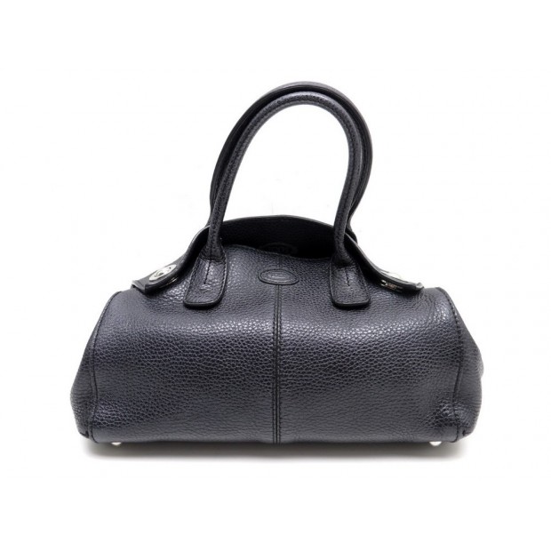 NEUF SAC A MAIN TODS GIRELLI MINI CUIR GRAINE NOIR VIOLET HAND BAG PURSE 780