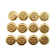 NEUF LOT DE 12 BOUTONS CHANEL LOGO CC EN METAL DORE POUR VESTE SET OF BUTTONS