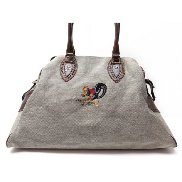 SAC A MAIN FENDI ECUREUIL TOILE 