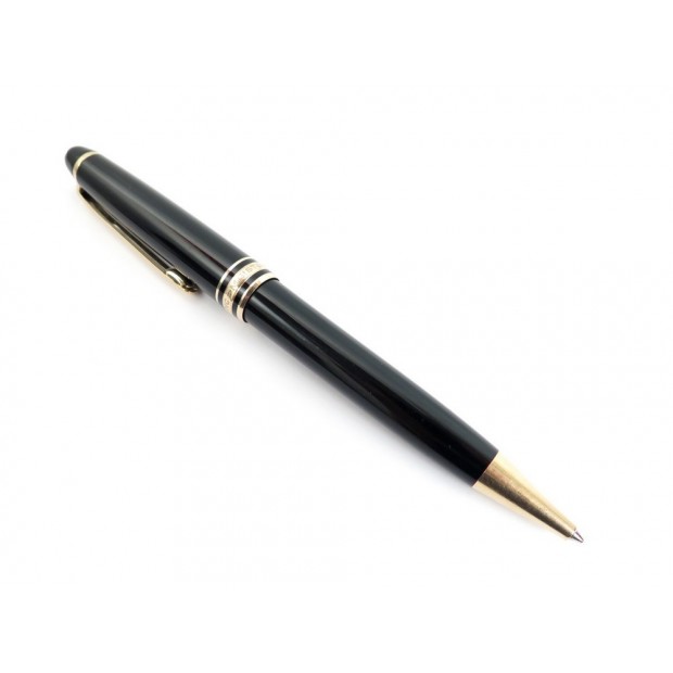 STYLO BILLE MONTBLANC MEISTERSTUCK CLASSIQUE RESINE NOIR DORE BALLPOINT PEN 355€