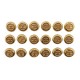 NEUF LOT DE 18 BOUTONS CHANEL LOGO CC EN METAL DORE VESTE MANTEAU SET OF BUTTONS