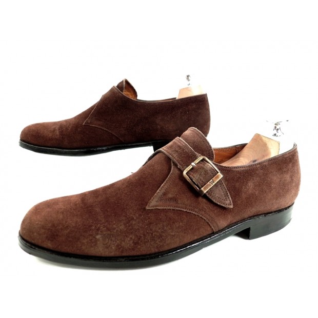 CHAUSSURES JM WESTON 531 DERBY BOUCLE CLASSIQUE 9.5C 43.5 DAIM MARRON SHOES 650€