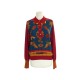 PULL HERMES FOULARD SOIES VOLANTES M 40 EN CACHEMIRE & SOIE TOP SHIRT 1800€