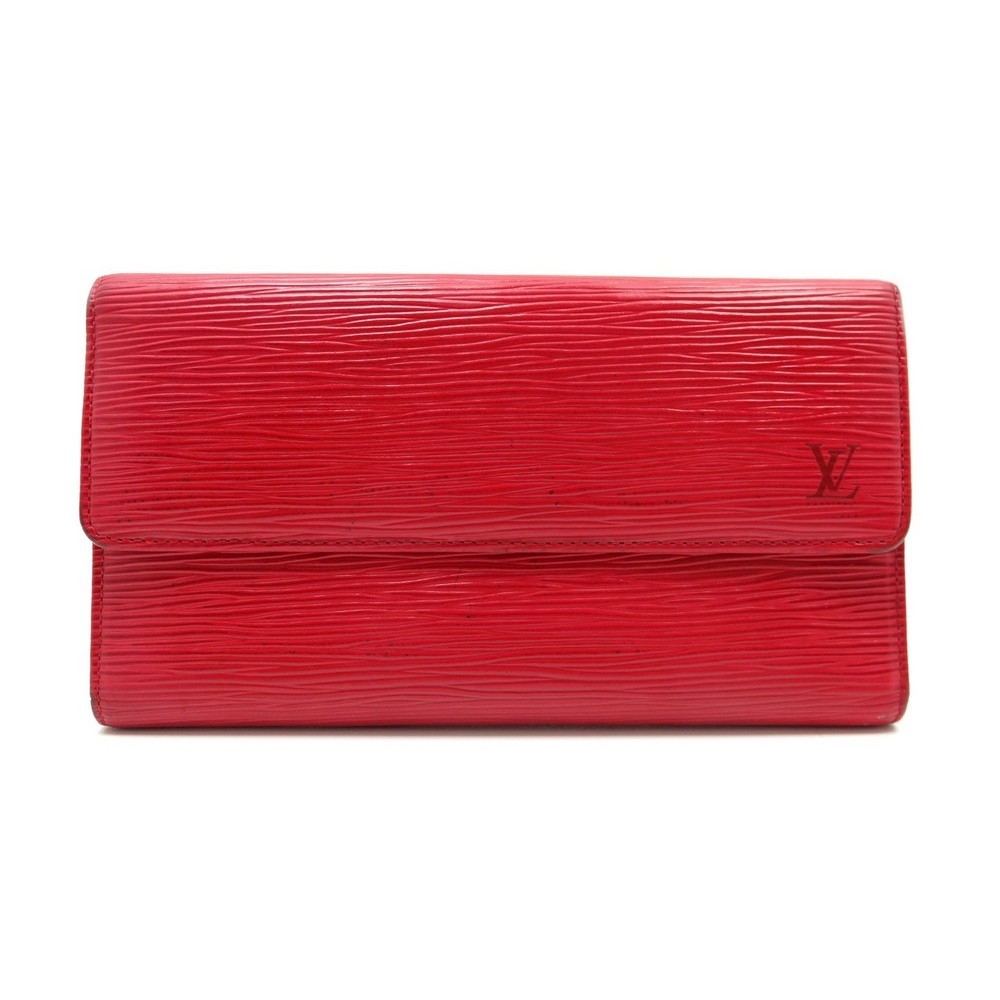 portefeuille louis vuitton sarah cuir epi rouge