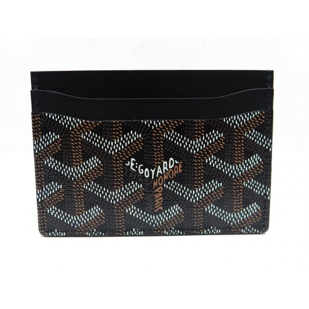 NEUF PORTE CARTES GOYARD SAINT SULPICE EN TOILE NOIR MIXTE BOITE CARD HOLDER NEW