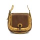 SAC A MAIN FENDI D-BAG TOILE & CUIR VERNIS BAMBOU MARRON CANVAS HAND BAG PURSE 