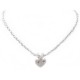 COLLIER CHAUMET PENDENTIF COEUR LIEN DIAMANT OR BLANC CHAINE 40CM NECKLACE 4900€