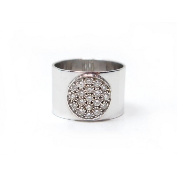 BAGUE DINH VAN ANTHEA GM T 51 EN OR BLANC 18K 6.2GR DIAMANTS 0.39CT RING 3600€