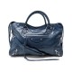 NEUF SAC A MAIN BALENCIAGA CLASSIC CITY MEDIUM 115748 CUIR BLEU HAND BAG 1560€