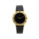 VINTAGE MONTRE GUCCI 3000.2.M 33 MM QUARTZ METAL CUIR NOIR WATCH GOLD 1600€