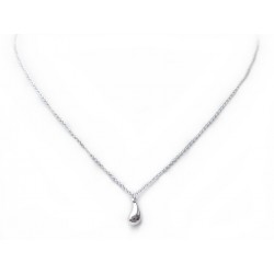 NEUF COLLIER TIFFANY & CO PENDENTIF LARME EN PLATINE 3GR TEARDROP NECKLACE 1500€