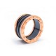 BAGUE BULGARI BZERO1 OR ROSE CERAMIQUE T55/56 