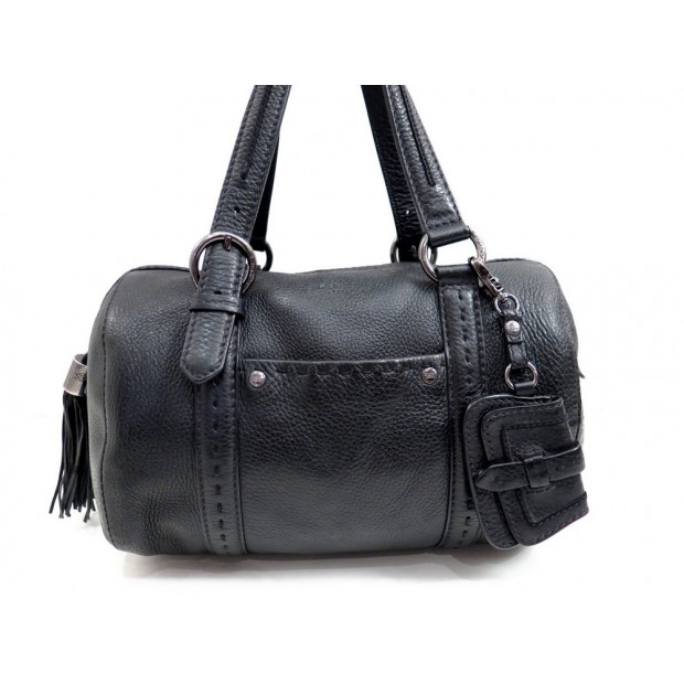 SAC A MAIN LANCEL PREMIER FLIRT BOWLING EN CUIR NOIR BLACK HAND BAG PURSE 590€