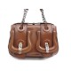 SAC A MAIN FENDI B-BAG 8BN165 EN CUIR MARRON PORTE EPAULE HAND BAG PURSE 1600€