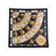 FOULARD HERMES CLIQUETIS EN SOIE NOIRE CARRE 90 CM SILK SCARF BLACK 350€