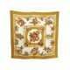 FOULARD HERMES CONFIDENTS DES COEURS EN SOIE MARRON CARRE 90 CM SILK SCARF 350€