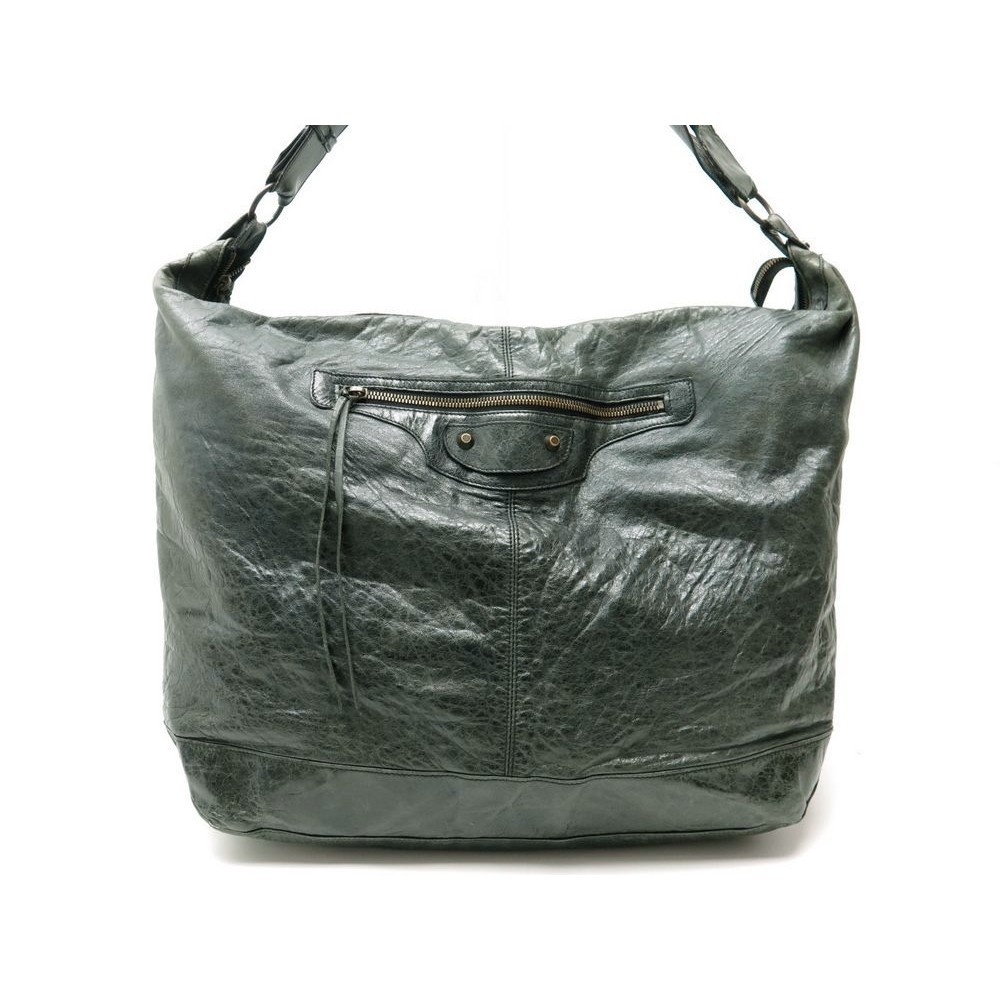 balenciaga the courier 159671 cuir vert