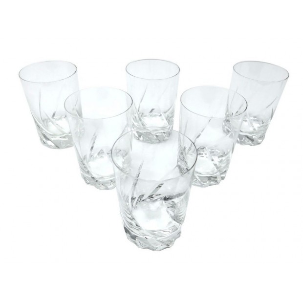 LOT DE 6 VERRES A WHISKY DAUM FRANCE MODELE BLENEAU EN CRISTAL GOBELETS GLASSES